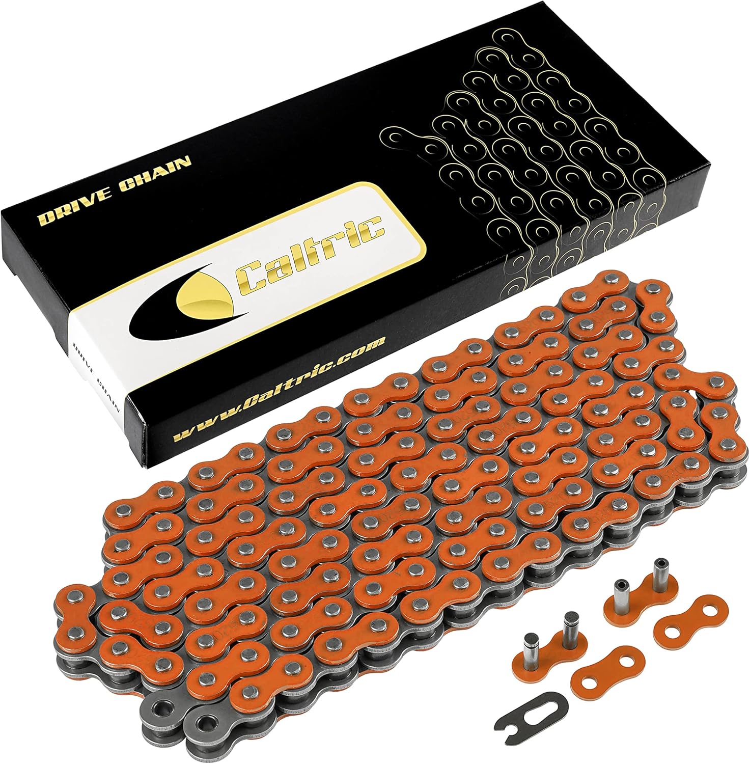 Caltric Orange Drive Chain Compatible with Yamaha Blaster 200 Yfs200 1988-2006