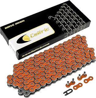 Caltric Orange Drive Chain Compatible with Yamaha XV250 V-Star 250 2008-2018