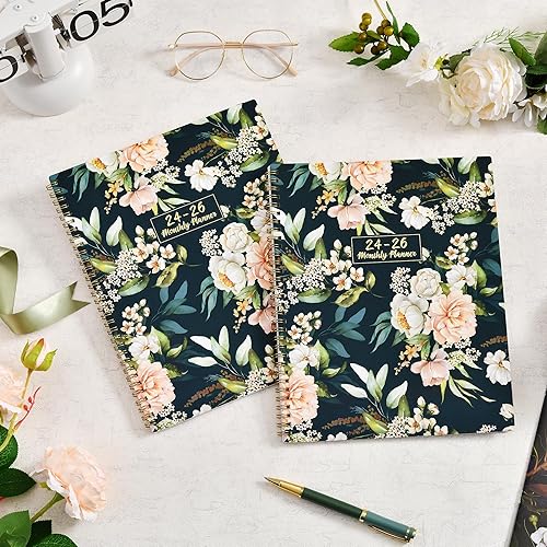 Miniatura 2 de Susidomi Agenda mensual 2024-2026, julio 2024 a junio 2026, 9 x 11 pulgadas, agenda mensual de 2 años 2024-2026 con pestañas mensuales, bolsillo de