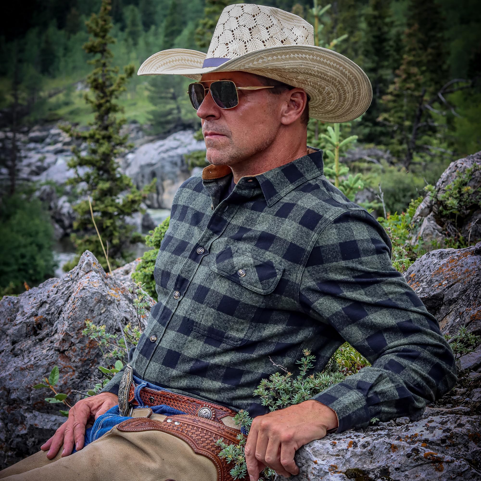 Dubinik® Camicia Flanella Uomo Quadri Camice in Flanella Uomo Regular Fit Casual Cotone Manica Lunga Bottoni Shirt in Pile