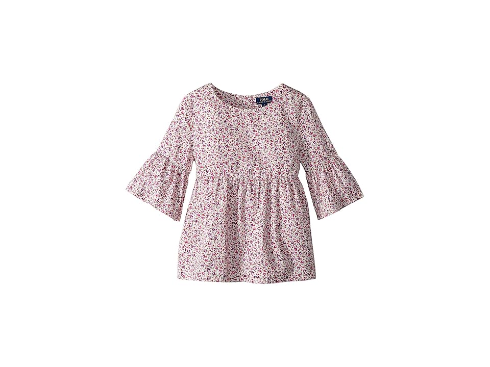 

Polo Ralph Lauren Kids Floral Bell-Sleeve Top (Big Kids) (White/Pink/Multi) Girl's Clothing