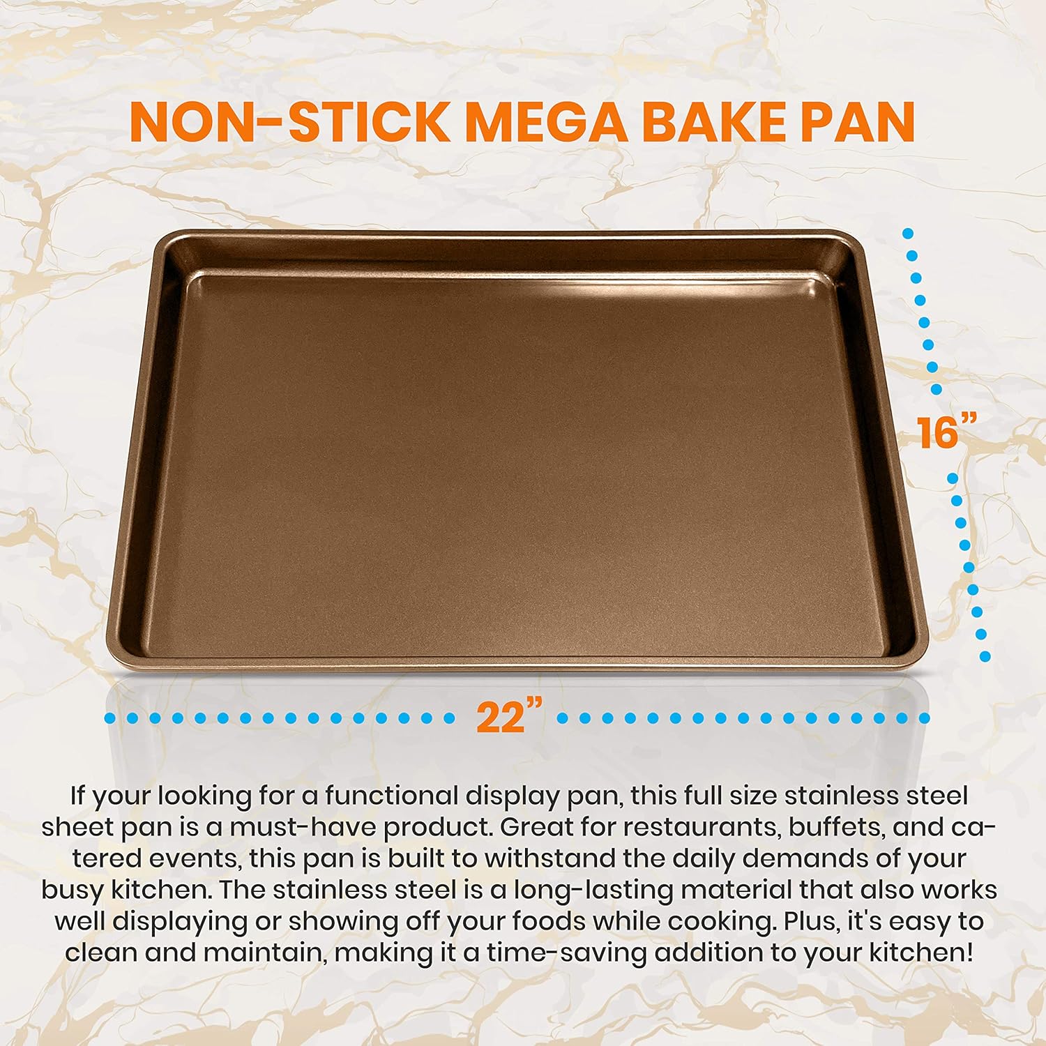 NutriChef 6 pcs Nonstick Cookie Sheet, Premium Carbon Steel Baking Sheet with Rimmed Edges, Oven‑Safe Cooking Pan for Roasting, Baking, & Meal Prep, Easy‑Clean Professional Quality Design for Home Use