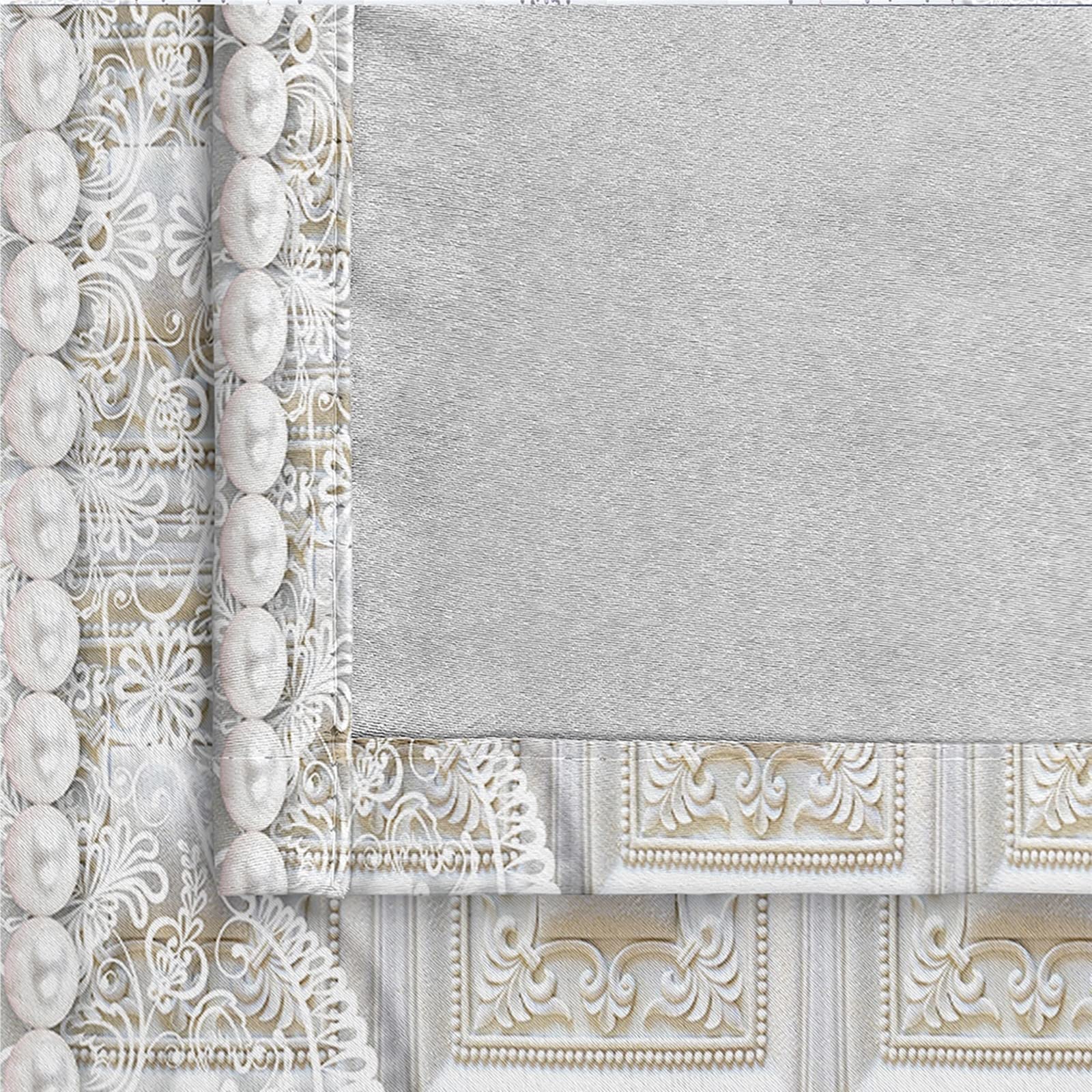AMDXD Rideau Baie Vitrée Beige, Rideau Occultant Diamant Gemme Fleur Plaid Couture Rideau Polyester 264x115cm