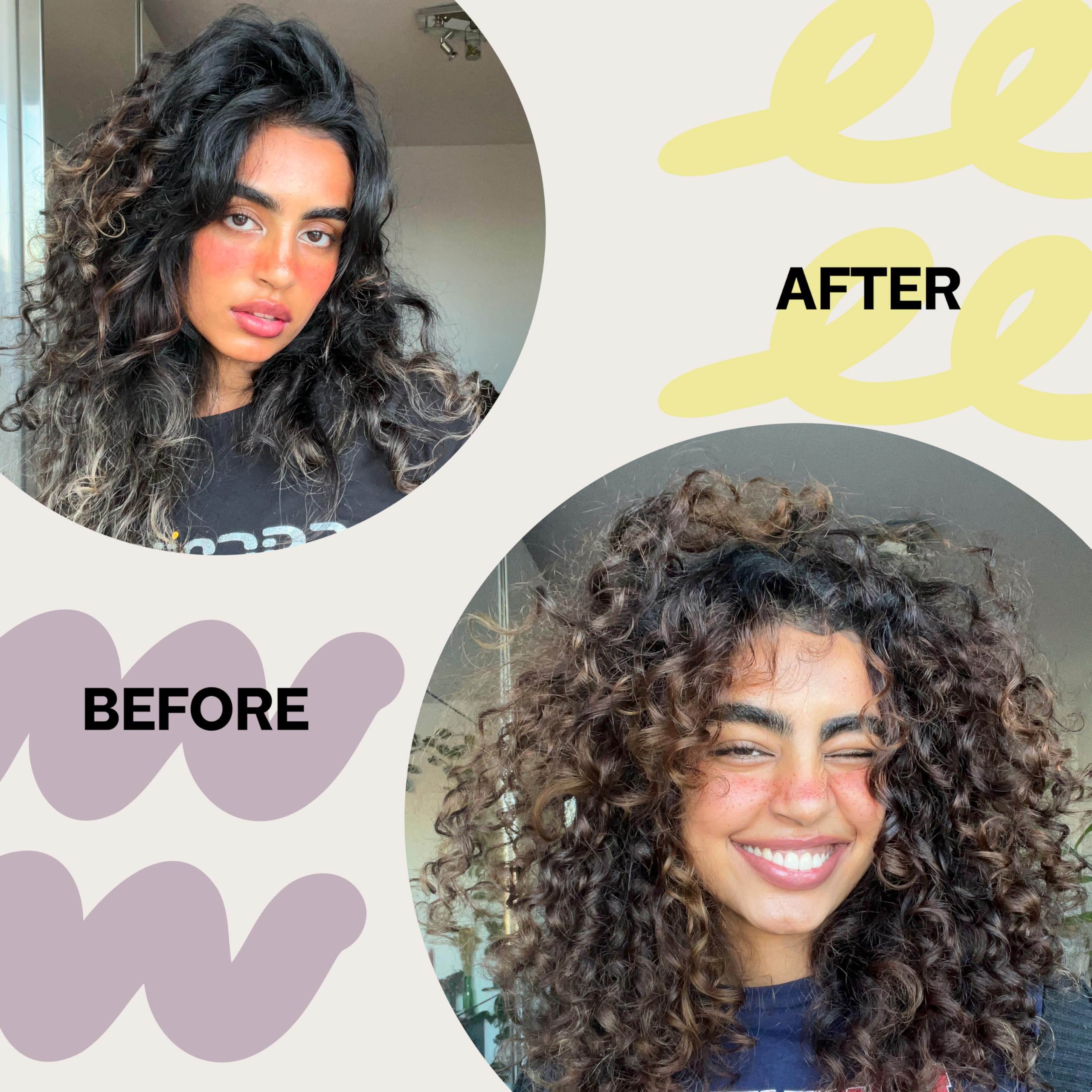 Bali Curls Curl Defining Set - Crème hydratante et gel définissant (150 ml chacun) - Pour des cheveux lisses et définis - Hydratation, définition et tenue sans collage