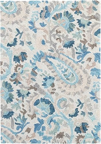 Dash and Albert - Alfombra de lana micro enganchada de leopardo, 2 x 3 pies, patrón animal marrón