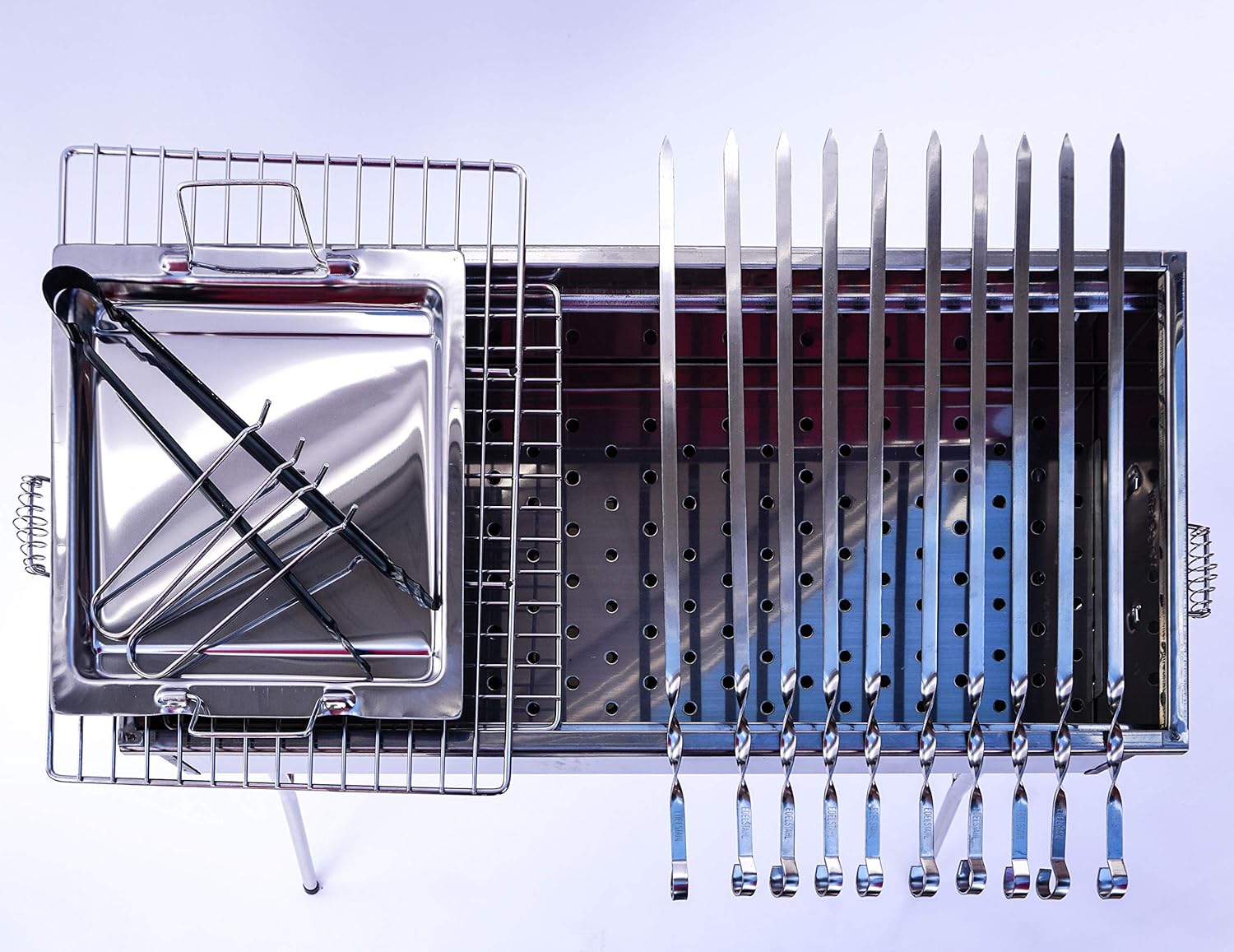 STAINLESS STEEL CHARCOAL GRILL MANGAL SHISH KABAB KABOB BBQ BARBECUE SHASHLIK