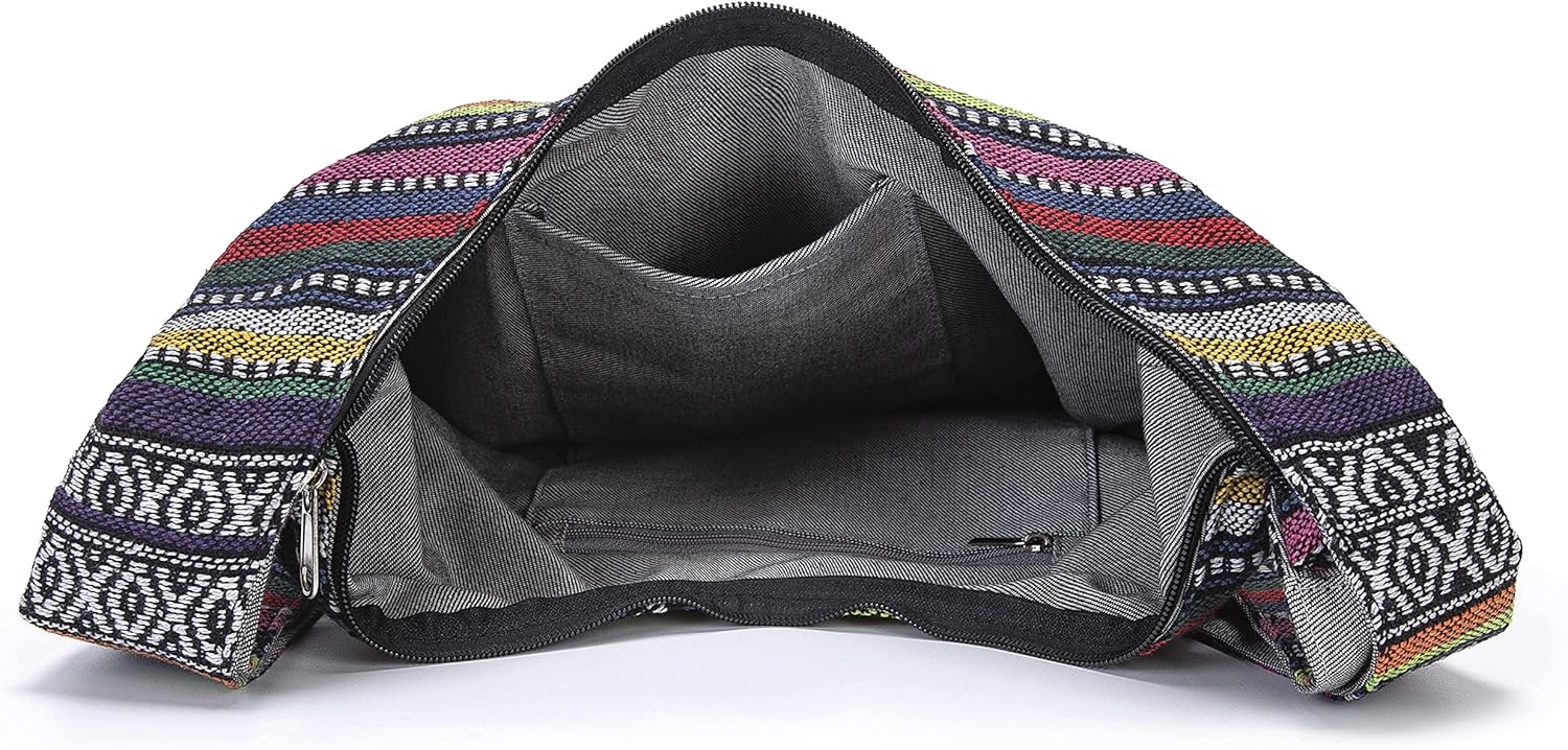 Women Shoulder Handbags Fashion canvas Hippie Crossbody Bags Bohemian Animal Prints Hobo Bags - Image 6