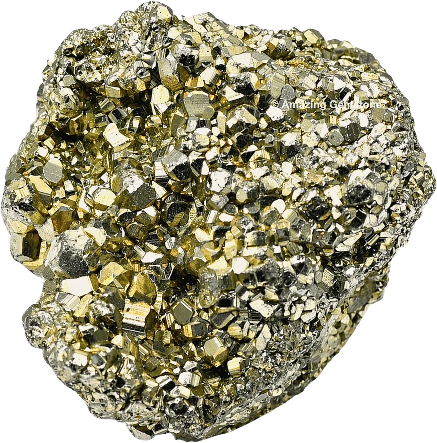 Amazing Gemstone Small Pyrite Crystal Stone Cluster Samples - Extra Large High Energy Natural Iron Pyrite Stone Pirita Piedra Original with Healing Properties (Upto 40 Gram)