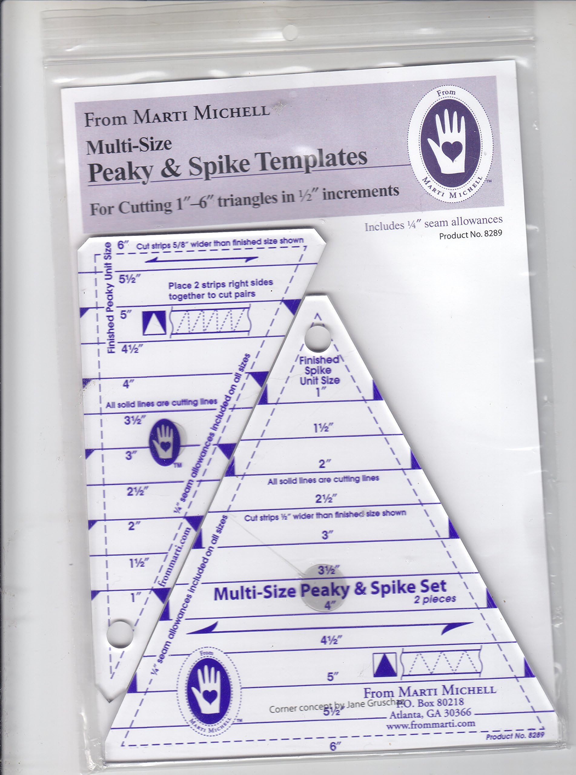 Marti MichellMulti-Size Peaky and Spike Templates : for Cutting 1-Inch to 6-Inch Triangles in Half-Inch Increments