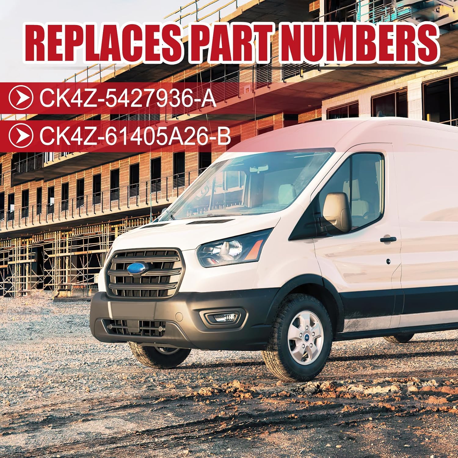 Fuel Tank Filler Pipe Housing With White Cover For Ford Transit Van 150 250 350 350HD 2015-2023 w/GAS Engine Replace CK4Z-5427936-A Fuel Filler Door Housing Pocket