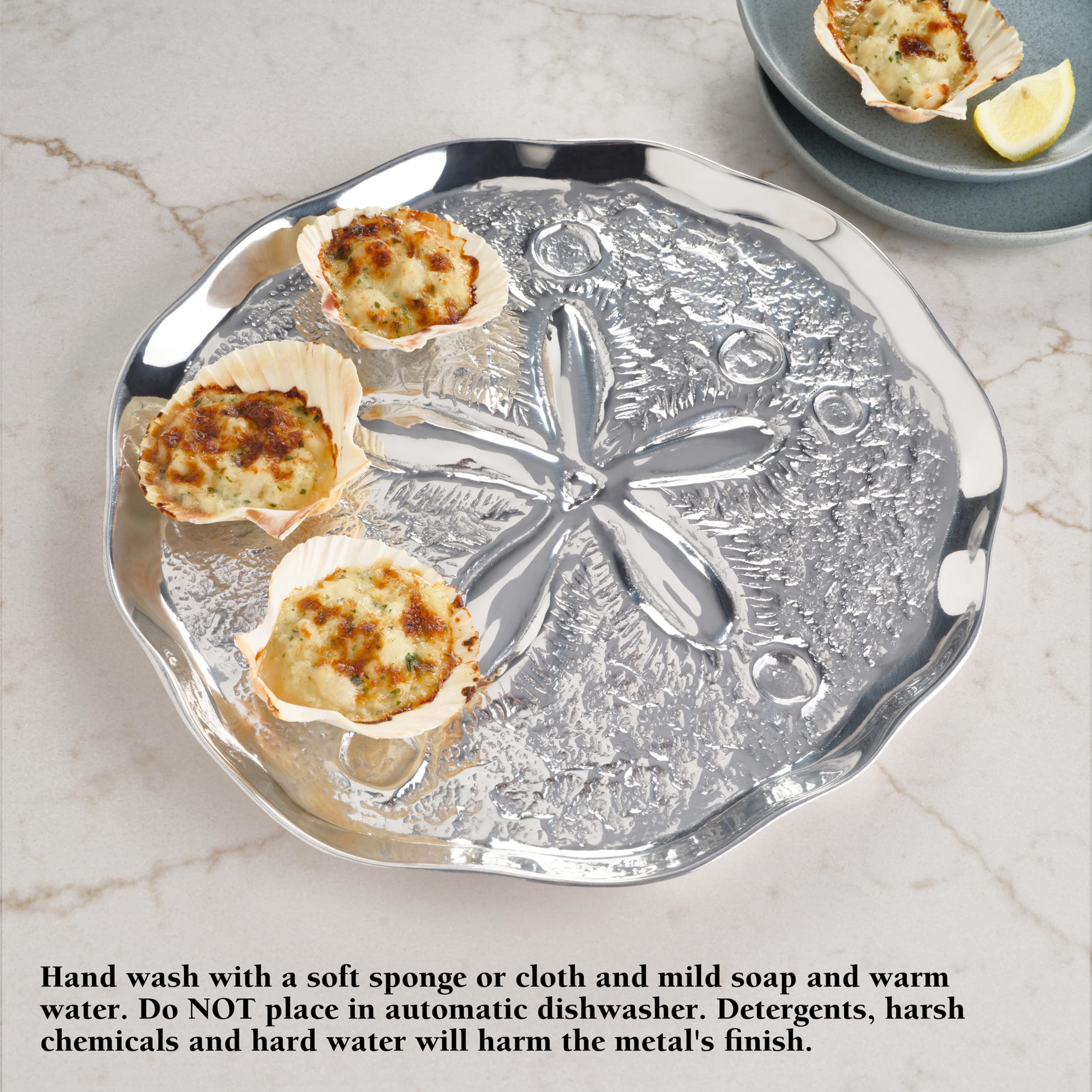Amazon.com | Wilton Armetale Sea Life Sand Dollar Serving Tray