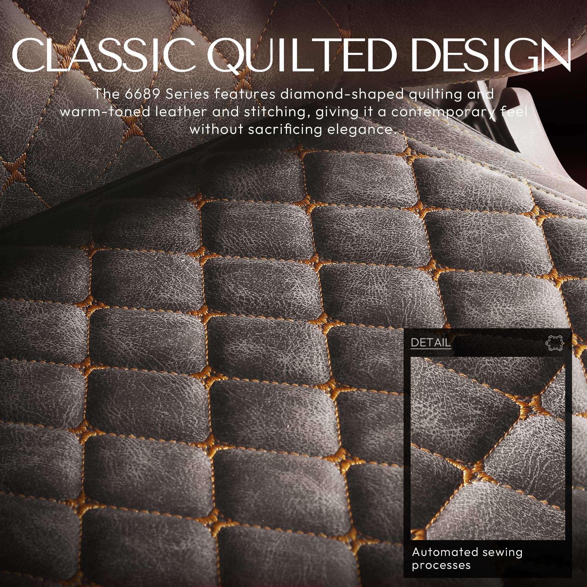 Dowinx Gaming Chair Big and Tall, Ergonomic Computer Chair with Footrest and Massage Lumbar Support, High Back Comfortable Gamer Chair for Adults 350Lbs PU Leather for Office Game, Brown