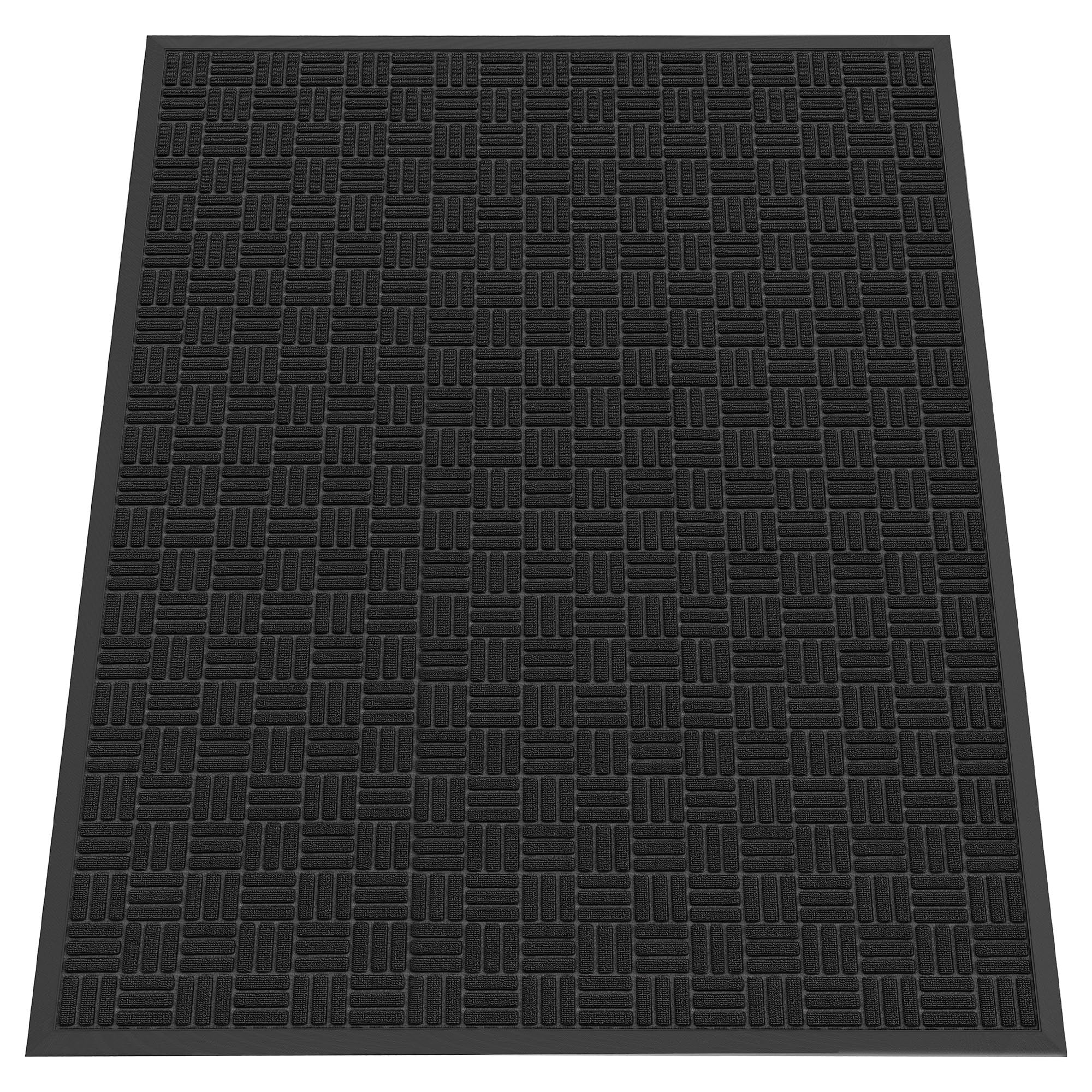 Black Doormat - 5'x3' Indoor Outdoor Entry Mat -14