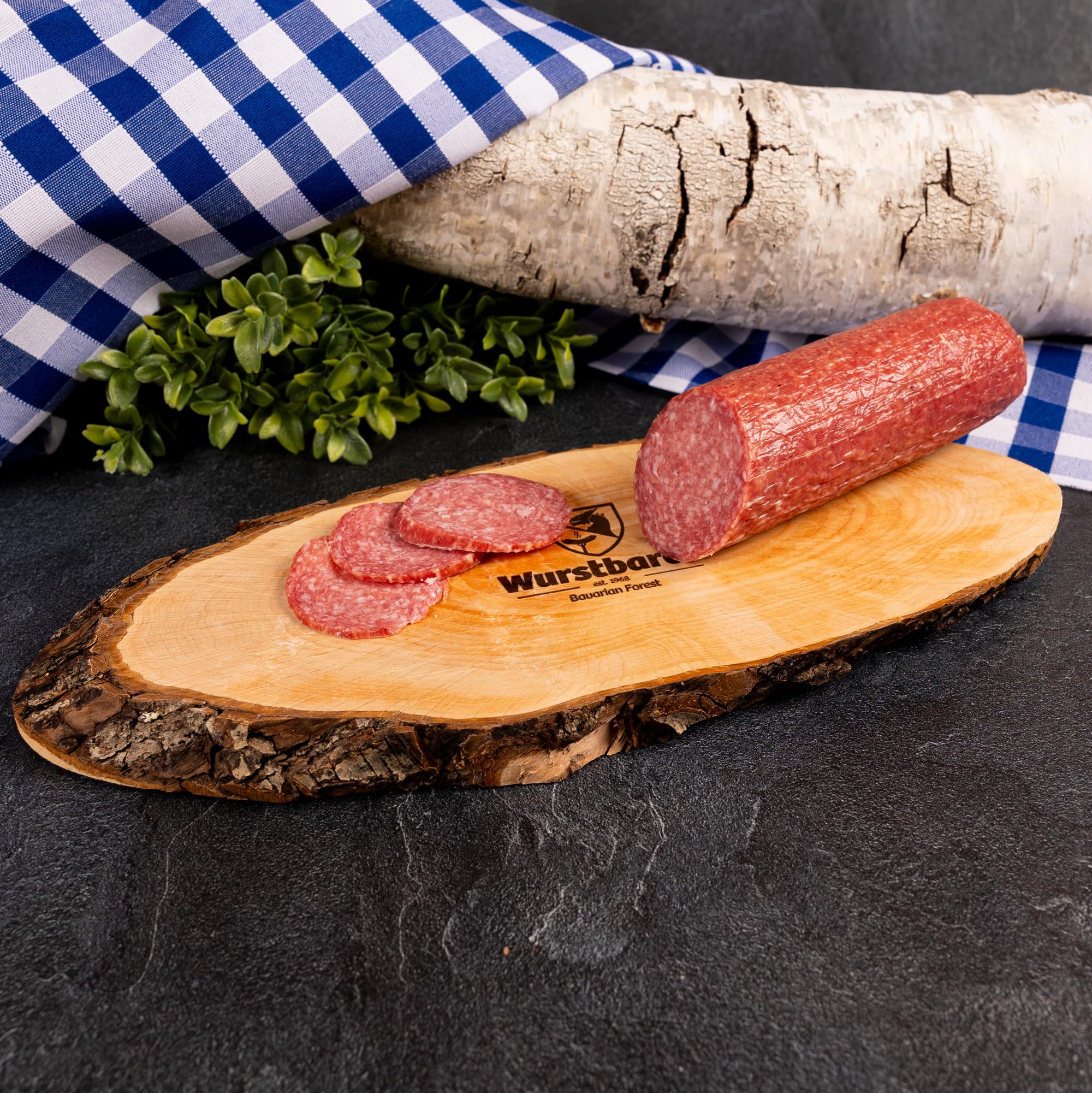 WURSTBARON® Salami Wurst Geschenkbox aus Holz mit Salami Spezialitäten!