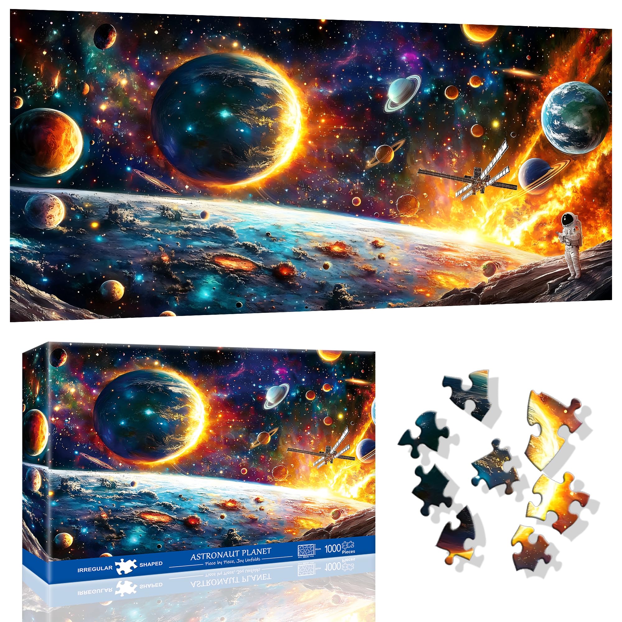 VAIIEYO Astronaut Jigsaw Puzzles for Adults 1000, Planet Jigsaw Puzzles