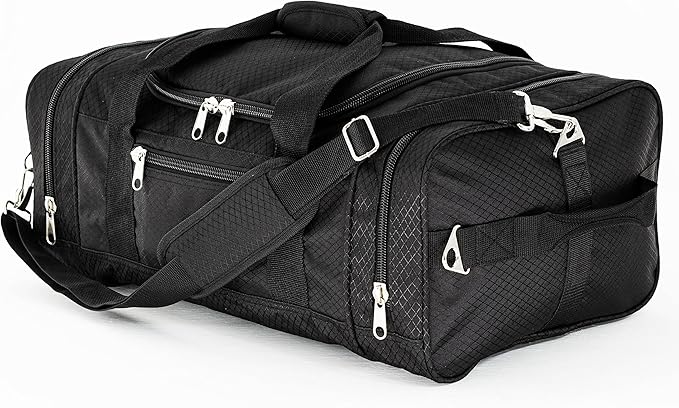 review North Star Sports 1050 Tuff Cloth Flight Carry-On Luggage Bag, Black, 21