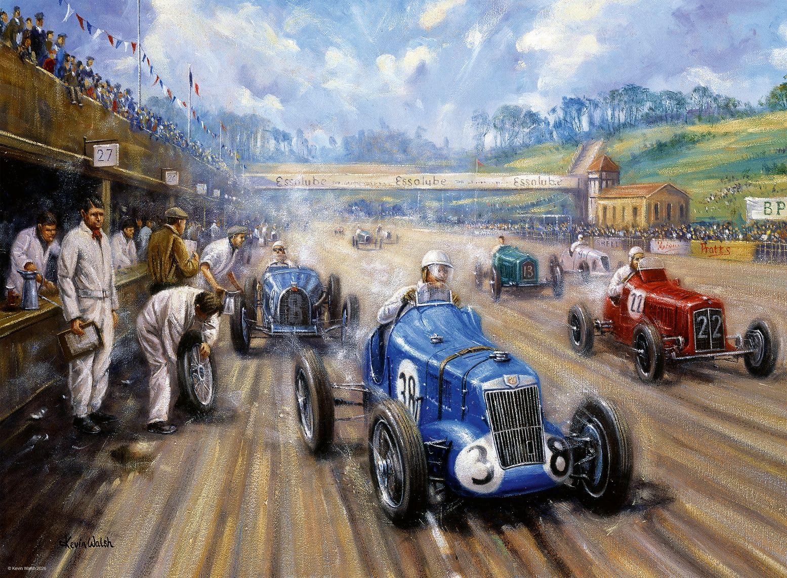 Ravensburger 500 Piece Jigsaw Puzzle – The Need For Speed by Kevin Walsh – Vintage 1930s Grand Prix Racing Scene, Classic Cars Puzzle for Adults & Teens