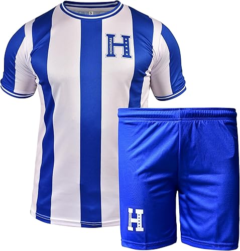 Fury Honduras - Camiseta y pantalón corto de fútbol para niños, niñas, jóvenes, para niños y niñas