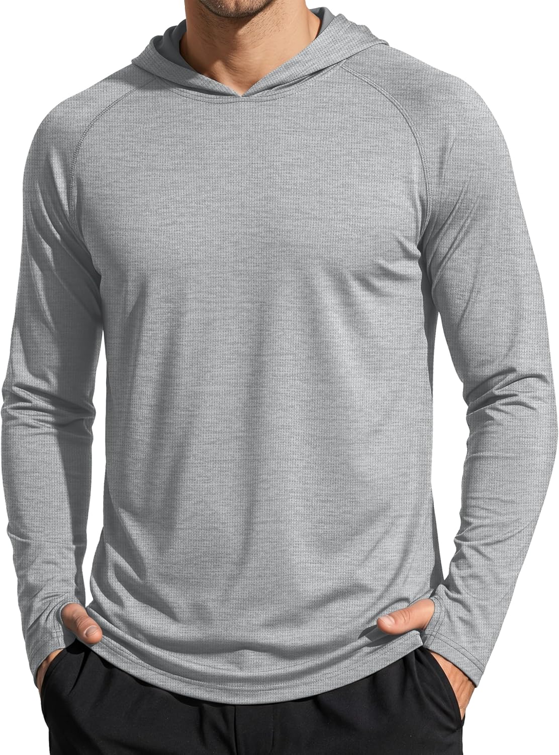 MAGCOMSEN Mens Sun Hoodie Long Sleeve Fishing Shirt Lightweight UPF 50+ Dry Fit Rash Guard for Swimming Workout Athletic