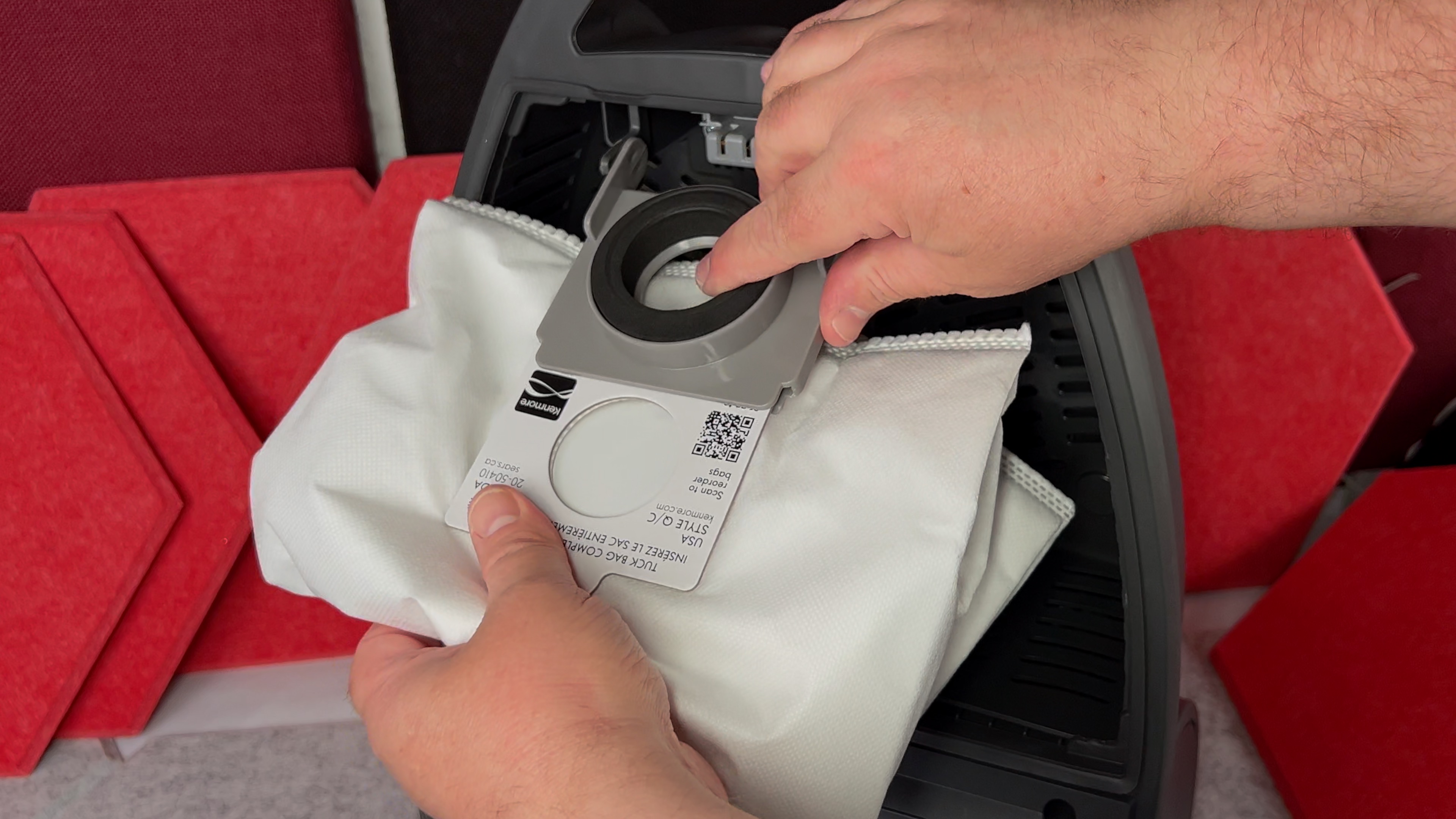 Kenmore Type G vacuum bag cardboard collar installation