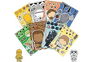 Star Wars Make a Face Stickers: 24 Sheets of Science Fiction Film Decals for Kids