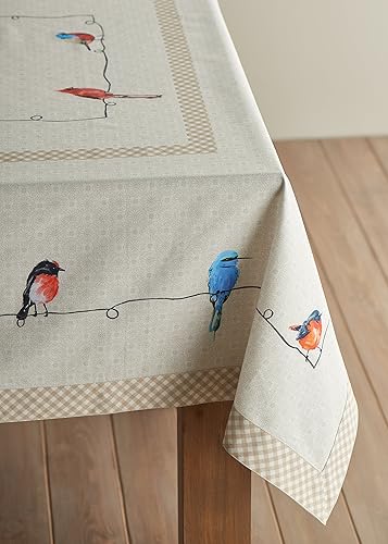 Miniatura 7 de Mantel Maison d' Hermine Faïence, 100 % de algodón, para cocina, comedor, decoración de mesa, fiestas, bodas, primavera y verano