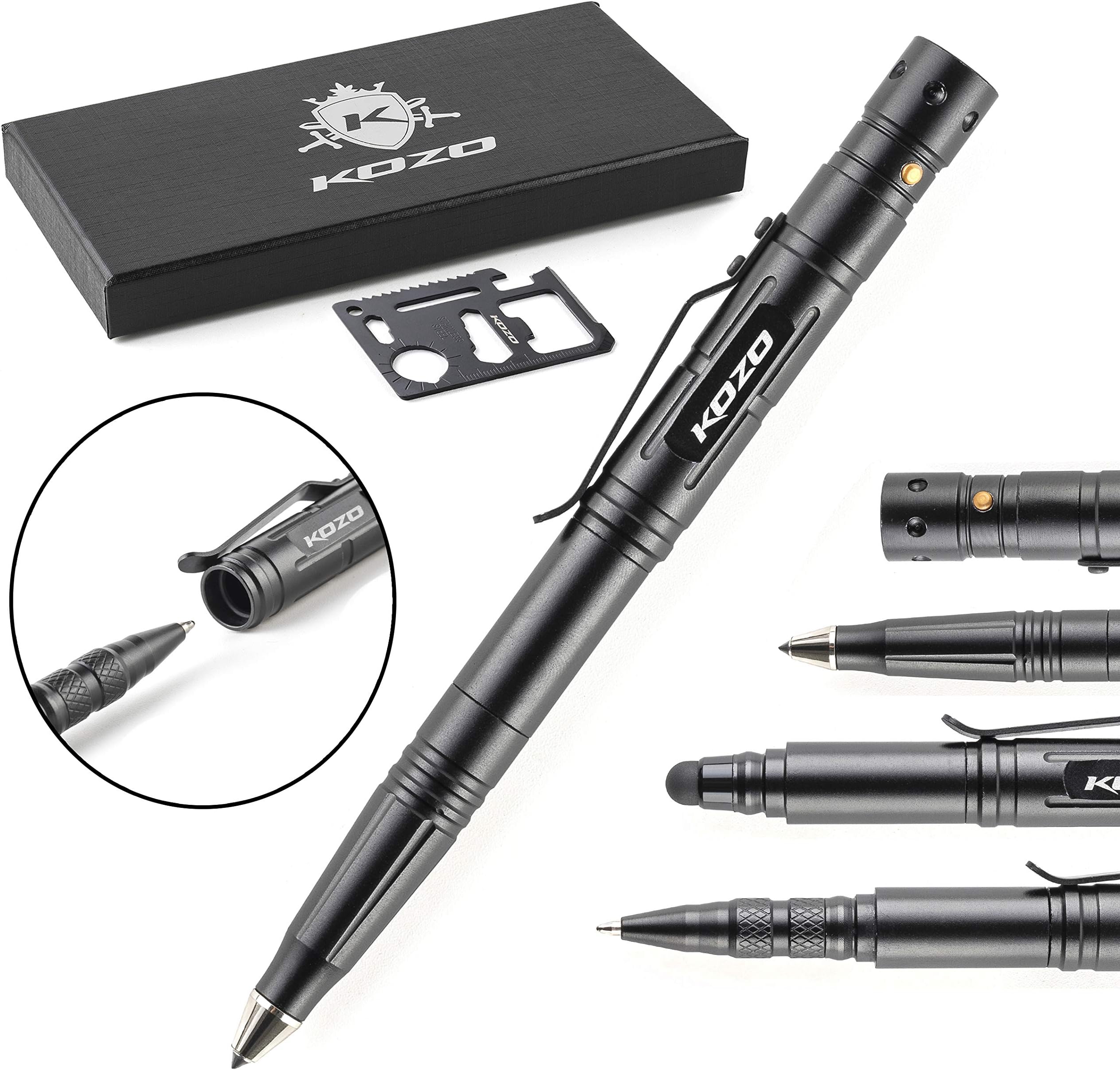 Best Tactical Pen. Edc Pen for Self Defense that has a flashlight, stylus & comes with a Multitool Card The Best Gadget And Gift For a Men