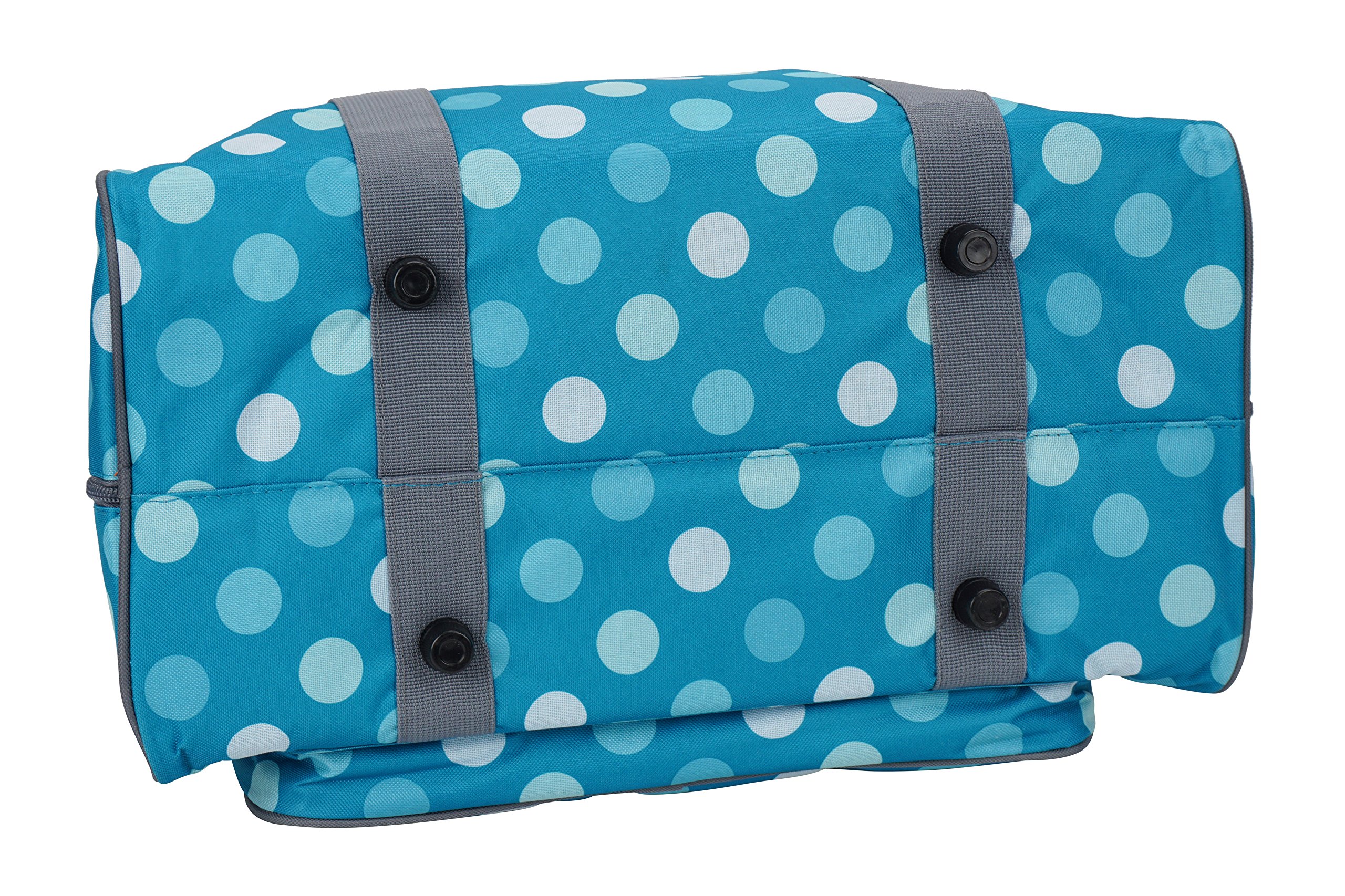 Zestaw SEMPLIX Polka Dots z torbą na maszynę do szycia + koszykiem na przybory do szycia, rozmiar L (Petrol/turkusowy)