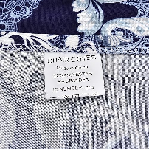 Miniatura 3 de Juego de 6 fundas para sillas de comedor, fundas elásticas para sillas Parsons, extraíbles, lavables, de elastano, impresas, fundas protectoras de