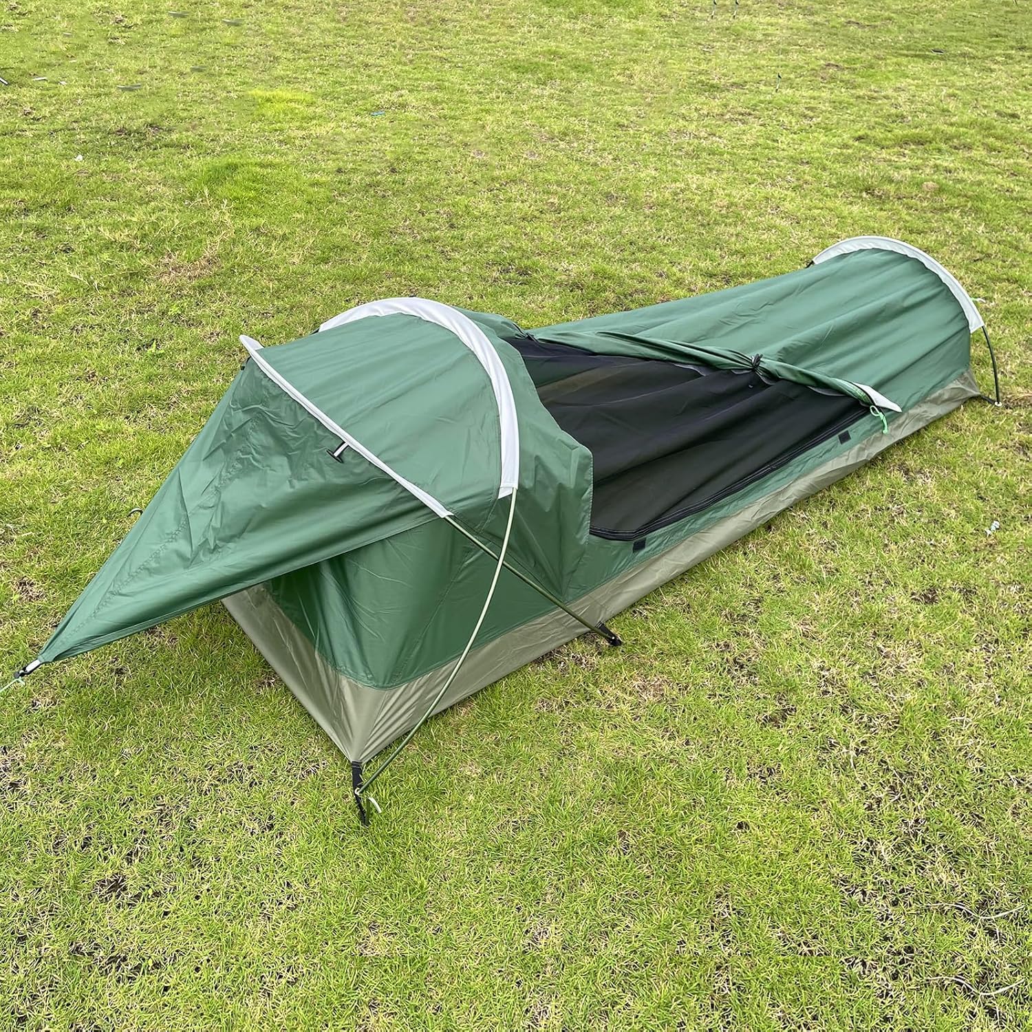 GEERTOP Solo Bivy Ultralekki, wodoodporny namiot dla 1 osoby, na kemping, wędrówki, polowanie, do survivalu, na zewnątrz, łatwy montaż