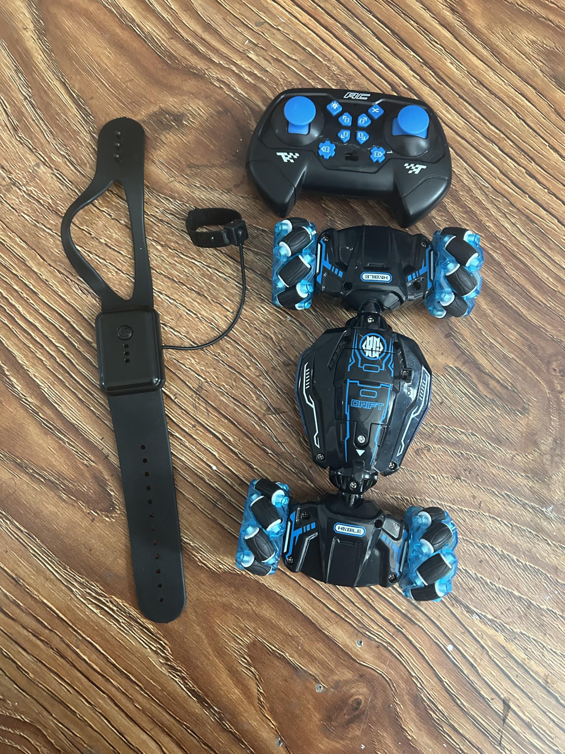 Sponsored Ad - Remote Control Car, 2.4GHz 4WD Gesture Sensing RC Stunt Car, Drift Hand Controlled Twist Cars with Light & Music, Cool Birthday Gifts for Kids Boys Toy Age 6 7 8 9 10 11 12 Years Old(Blue)