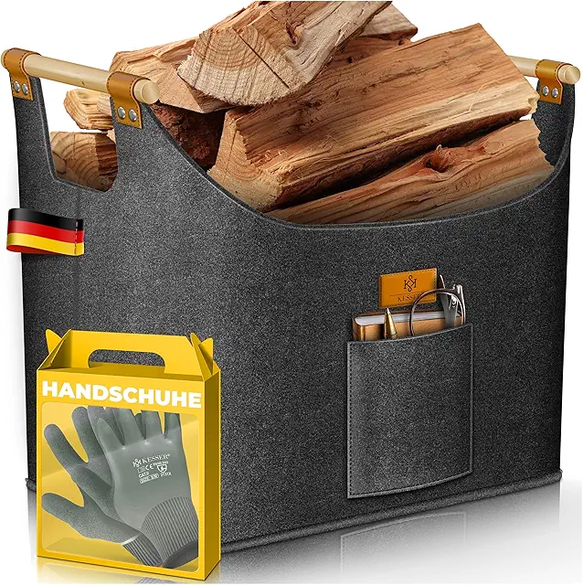 KESSER® Firewood Basket 90L | Mand voor Hout | Foldable, Robust Storage