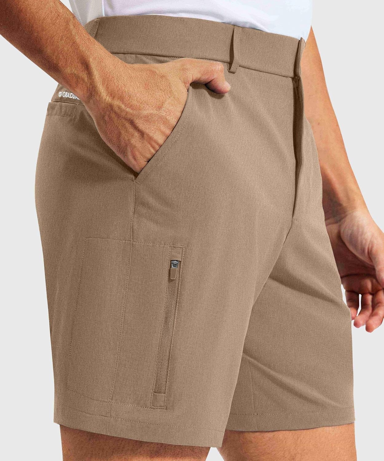 G Gradual Men's Golf Dress Shorts 7 Inch Inseam Lightweight Quick Dry Chino Casual Work Shorts for Men with 4 Pockets - Image 4