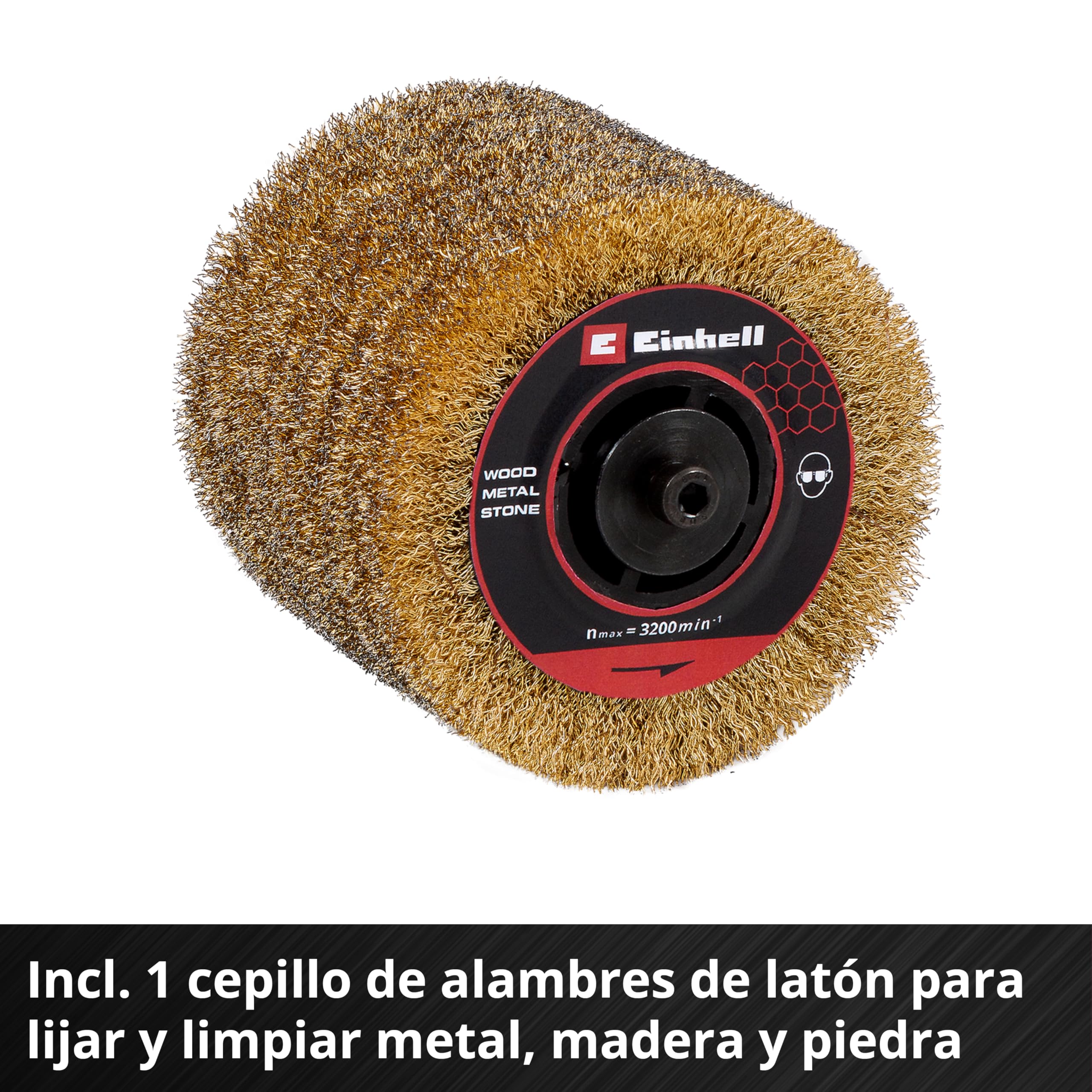 Einhell Professional Lijadora de cepillo con batería TP-BR 18/32 Li BL-Solo PXC (18 V, 1300 W, sin escobillas, máx. 3200 rpm, cepillos de Ø 120 mm, incl. cepillo de alambres de latón, sin batería)