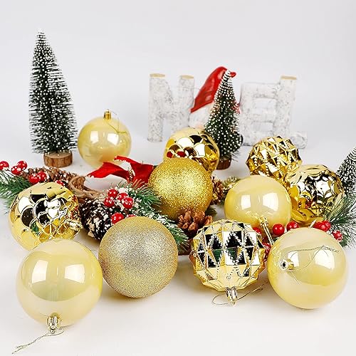 Miniatura 4 de Lulu Home Adornos de esferas para árbol de Navidad, 34 unidades, esferas colgantes