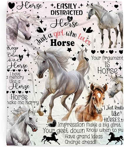 Miniatura 1 de Manta de bebé retro con caballo salvaje, regalos para niños y niñas, decoración occidental de animales de felpa, suave y ligera, manta de franela