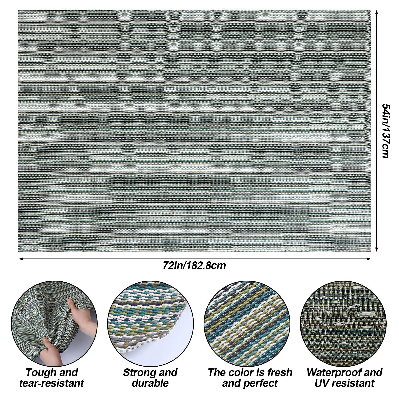 SmoothNovelty 1.5 x 2 Yard Woven Sling Vinyl Mesh Fabric Jacquards PVC Sling Fabric for DIY Upholstery & Crafts, Patio Furniture Repair, 54 x 72 Inch — view 3