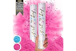 Pink Smoke Gender Reveal Confetti Cannon - 2 Pack