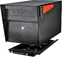 Vista 2 de Mail Boss 7500 Mail Manager Pro - Buzón de seguridad en la acera con bloqueo negro + barra separadora Mail Boss 7140