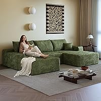 Vista 58 de Sofás seccionales de 96 pulgadas para sala de estar, sofá de nube tapizado en forma de L, sofás modulares modernos con diván