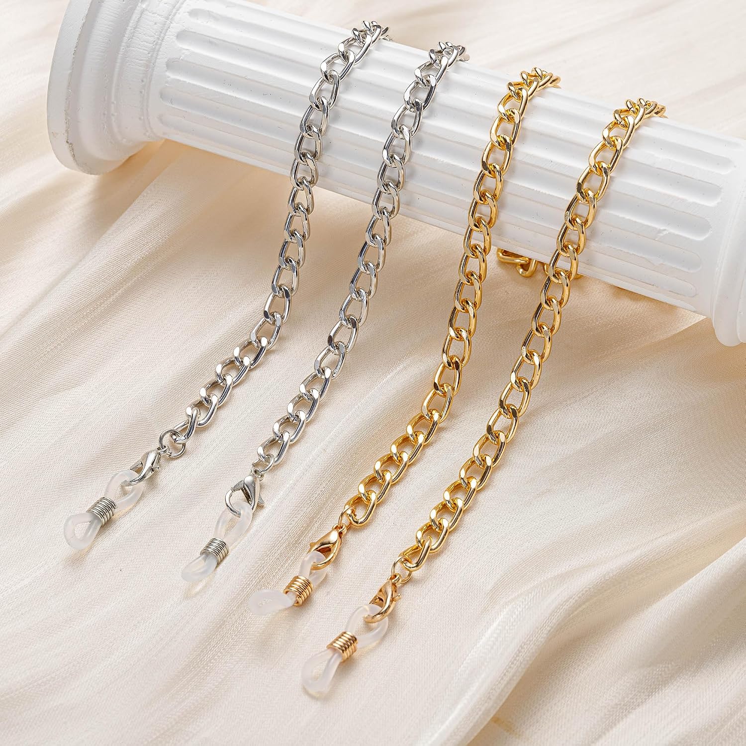 Eyeglass Chain for Men Women, Sunglasses Chain, Reading Glasses Chain, 2 Pcs