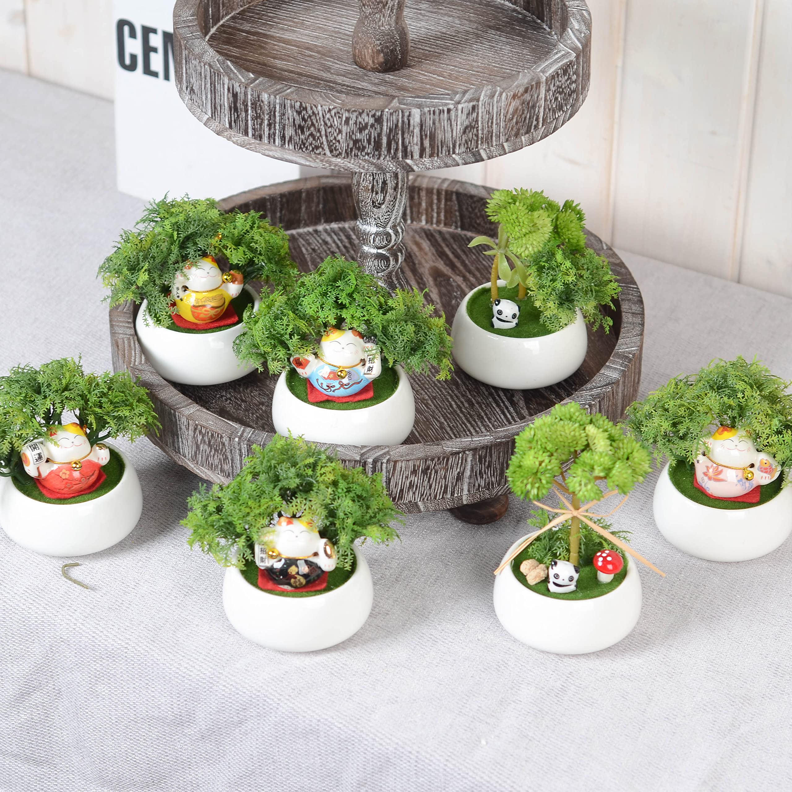 ⭐️ミニ人工観葉植物 フェイクグリーン光触媒 パンダ 卓上 造花 消臭 可愛い Amazon｜ミニ観葉植物 フェイクグリーン光触媒 人工観葉植物 パンダ