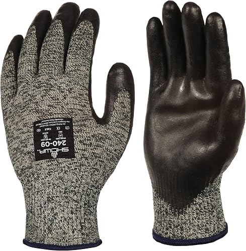 SHOWA 240 Neoprene Palm Coated Burn and Cut Resistant Safety Glove with Kevlar/F