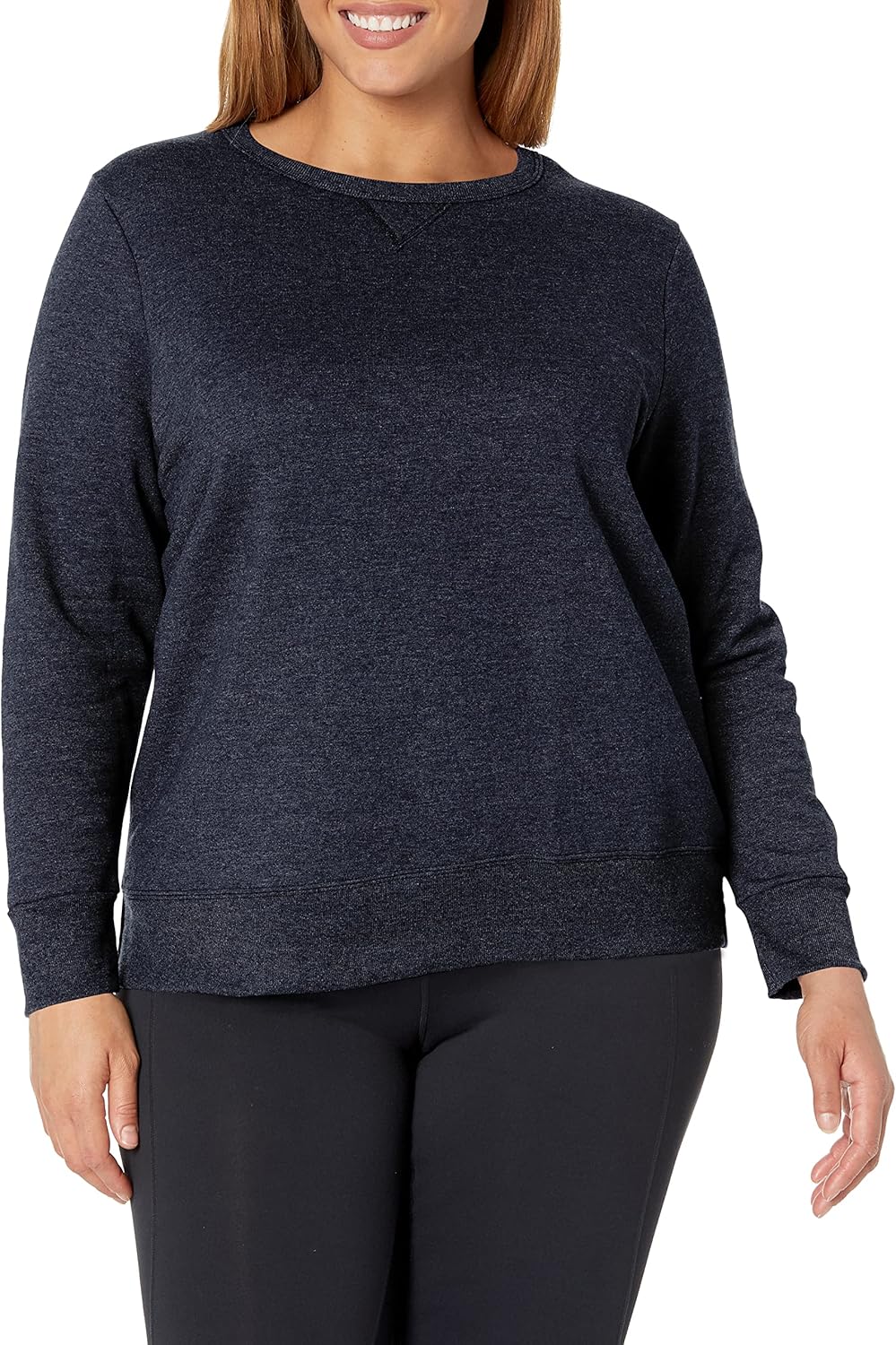Hanes Women's Just My Size Plus Size Sweatshirt, EcoSmart Fleece Pullover with V-Notch