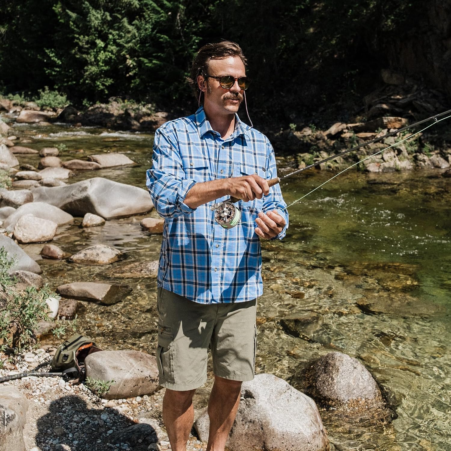 Field & Stream Men's Line Burner Long Sleeve Nylon Performance Fishing Shirt - Image 4