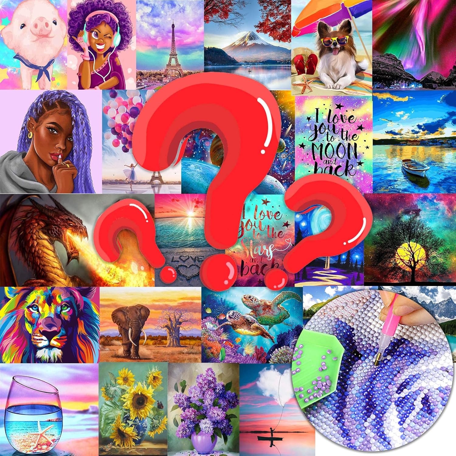 MVVMTOP 10 Pack Diamond Painting Kits for Adults, Random