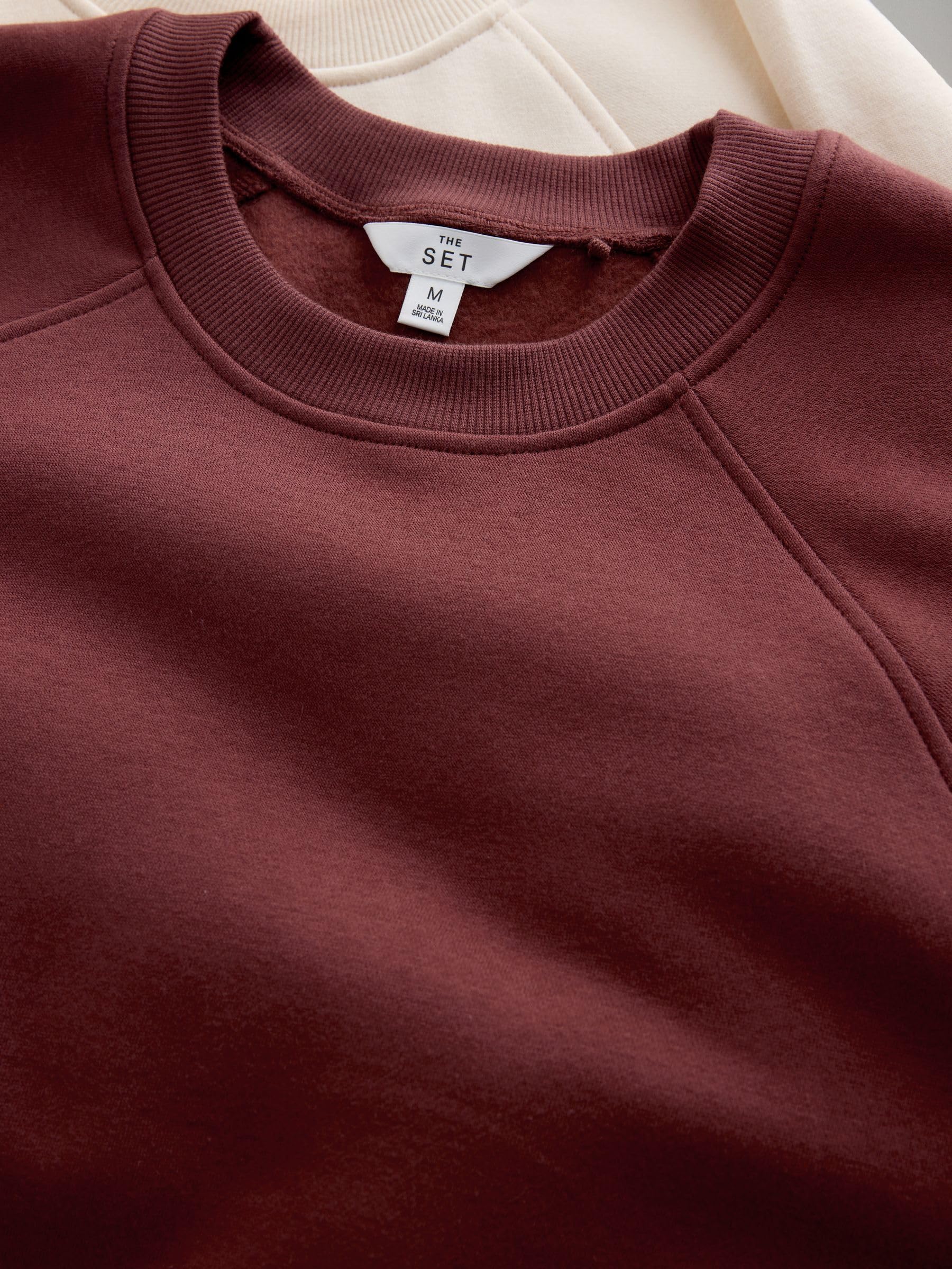 THE SET Femme Pull à Manches Raglan, Lot de 2 | Coupe standard
