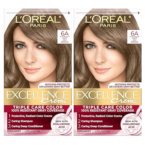 Miniatura 169 de L'Oreal Paris Excellence Creme - Coloración permanente para el cabello, rubio natural extraclaro 02, 100 % de cobertura de canas, paquete de 1