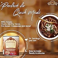 Vista 4 de Keystone Meats Carne de res enlatada de 28 onzas de calor natural y servir, carne enlatada totalmente cocida, lista para comer, 5 años de vida útil