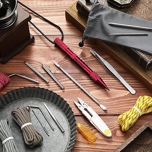 Miniatura 6 de Ferraycle Marlinspike - Juego de 12 herramientas de cuerda de paracaídas FID de acero inoxidable, juego de agujas de costura de cuerda de paracaídas